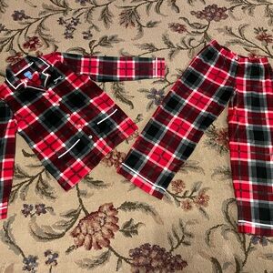 Simply Vera Vera Wang Women's Plaid Fleece Pajama Set - Red and Black